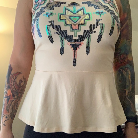 Express Tops - EXPRESS sequin flow top